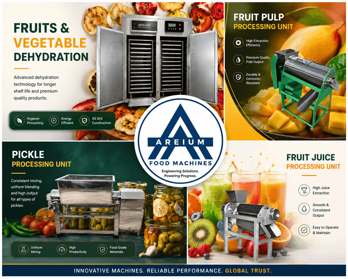 AREIUM Food Machines industrial food processing equipment manufacturing facility